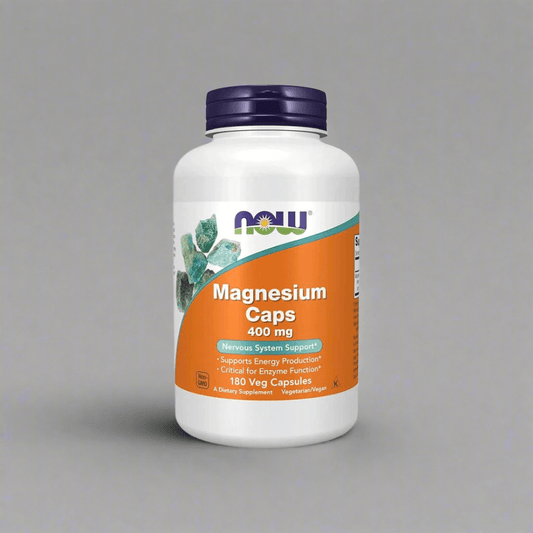NOW Foods Magnesium, 400mg - 180 vcaps - TitanFuel | Malta