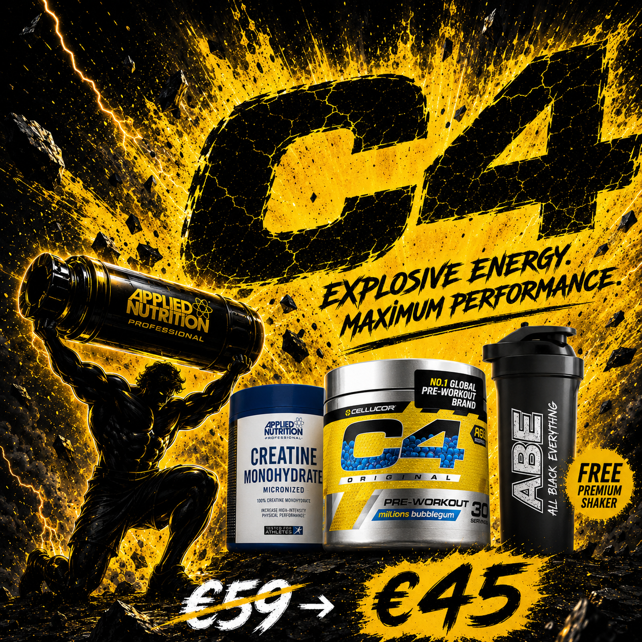 C4 pre workout + Creatine Bundle
