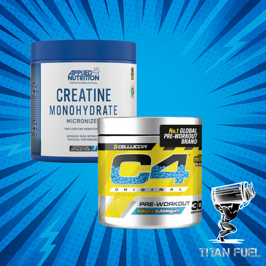 Creatine an Cellucor C4 original pre workout Titanfuel - Malta